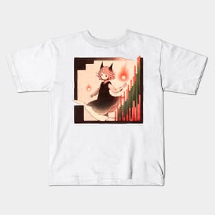 Paper Illustration of Devil Girl Kids T-Shirt